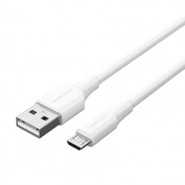 USB 2.0 Male to Micro-B Male 2A 1.5m Vention CTIWG (white)