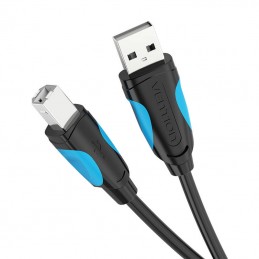 USB 2.0 A male to USB-B male printer cable Vention VAS-A16-B1000 10m Black PVC