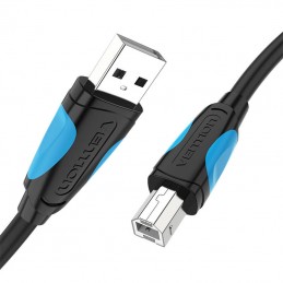 USB 2.0 A male to USB-B male printer cable Vention VAS-A16-B1000 10m Black PVC