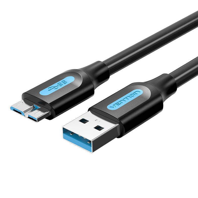 USB 3.0 A male to USB-B male cable Vention COOBH 2m Black PVC