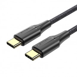 USB-C 2.0 to USB-C 3A Cable Vention TAUBH 2m Black LED