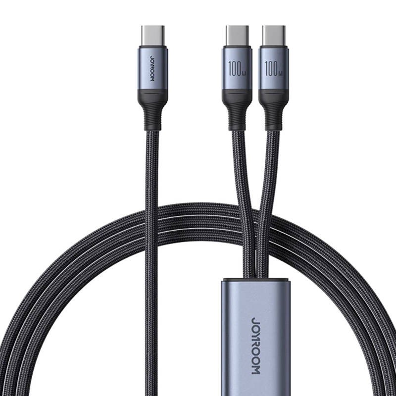 Cable Speedy USB-C to 2x USB-C Joyroom SA21-1T2/ 100W / 1.5m (black)