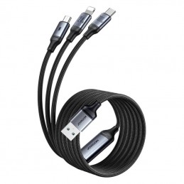 Cable Speedy  USB Joyroom SA21-1T3, 3 in 1/ 100W/Cable 1.2m (black)