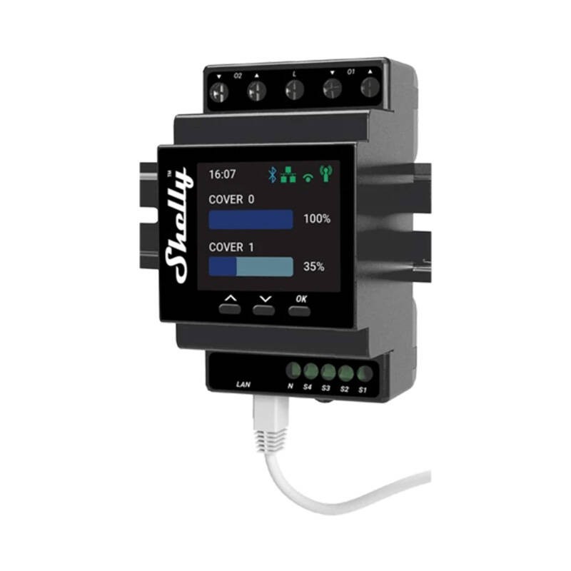 DIN Rail Smart Controller Shelly Pro Dual Cover PM with power metering