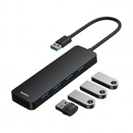 4in1 Hub Baseus  UltraJoy Lite USB-A to USB 3.0 15 cm(black)