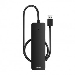 4in1 Hub Baseus  UltraJoy Lite USB-A to USB 3.0 50cm (black)