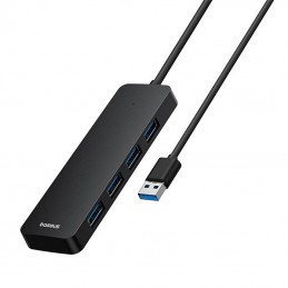 4in1 Hub Baseus  UltraJoy Lite USB-A to USB 3.0 50cm (black)