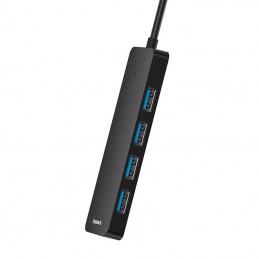 4in1 Hub Baseus  UltraJoy Lite USB-A to USB 3.0 50cm (black)