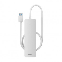 4in1 Hub Baseus  UltraJoy Lite USB-A to USB 3.0 50cm (white)