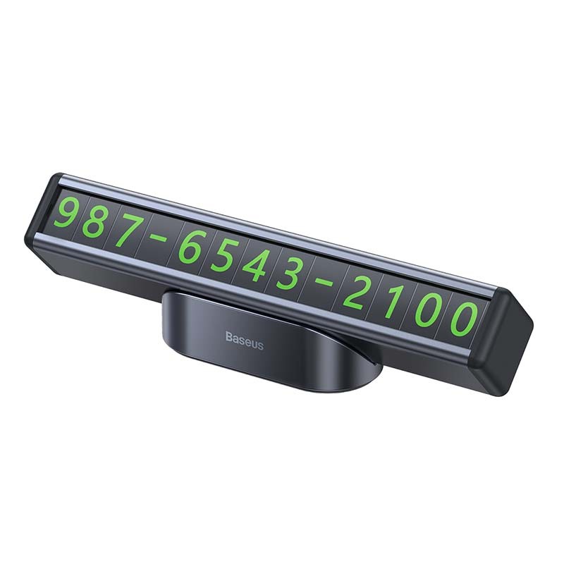 Baseus Square Bar Temporary Parking Number Plate (Black)