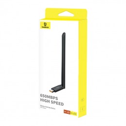 Adapter WiFi Baseus FastJoy 650Mbps (czarny)