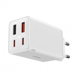 Baseus GAN6 Pro Fast Charger, 2xUSB-C + 2xUSB, 65W (white)