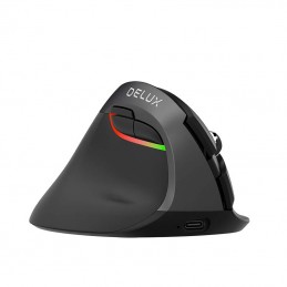 Wireless Vertical Mouse Delux M618ZD BT+2.4G (for left-handed)