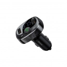 FM Transmitter Baseus T typed Bluetooth 2xUSB microSD (Black)