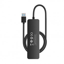 4in1 Hub Baseus  UltraJoy Lite USB-A to USB 3.0 1m (black)