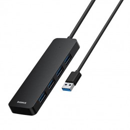 4in1 Hub Baseus  UltraJoy Lite USB-A to USB 3.0 1m (black)