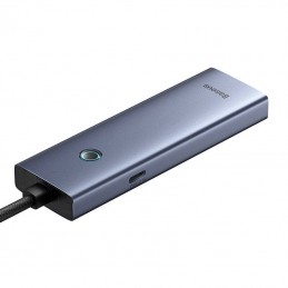 Hub Baseus UltraJoy Series Lite 4-Port 100cm (USB to USB3.0*4+Type-C 5V) (gray)