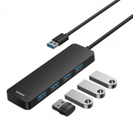 Hub Baseus UltraJoy Series Lite 4-Port 15cm (USB to USB3.0*4) (black)