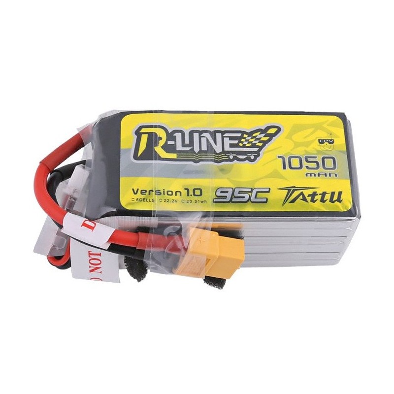 Tattu R-Line Battery 1050mAh 22.2V 95C 6S1P XT60