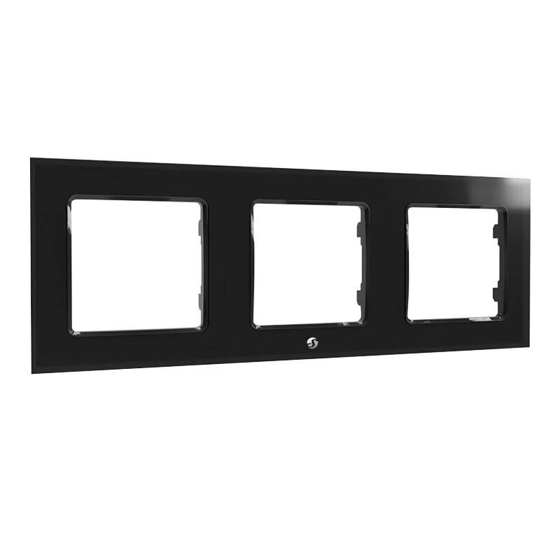 Switch frame triple Shelly (black)