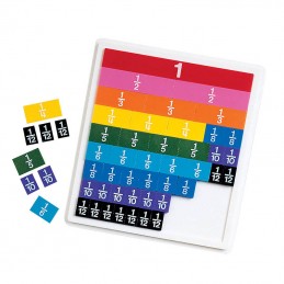 Rainbow Fraction Tiles With Tray Learning Resources LER 0615