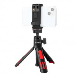 Selfie Stand Tripod PULUZ with Phone Clamp for Smartphones (Red)