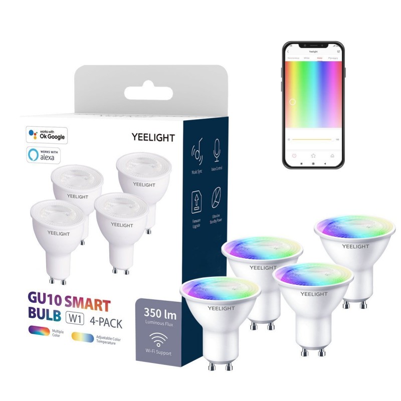 Chytrá žárovka LED Yeelight GU10 Smart Bulb W1 (barva) - 1ks