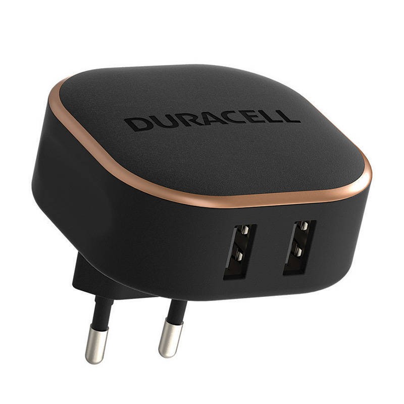 Duracell síťová nabíječka 2xUSB 2,4A 24W (černá)