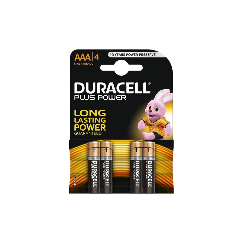 Duracell MN 2400 Plus Power AAA (LR03) Blister Pack 4pcs