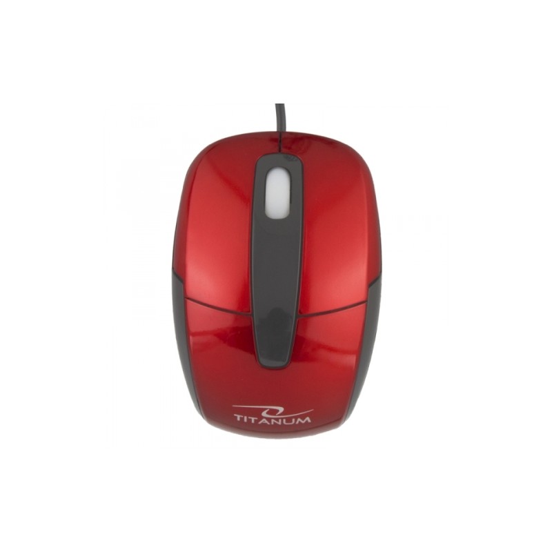 Titanium TM108R BARRACUDA 3D WIRED OPTICAL MOUSE USB RED