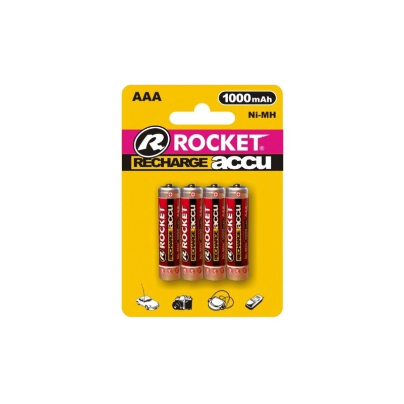 Rocket rechargeable HR03 1000mAh Blister Pack 4pcs.