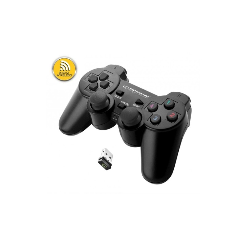 ESPERANZA EGG108K WIRELESS GAMEPAD 2.4GHZ PS3/PC USBs pults