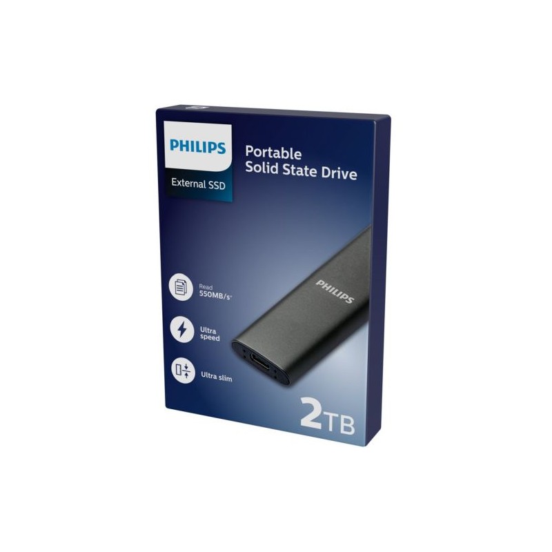 Philips External SSD 2TB Ultra speed Space grey