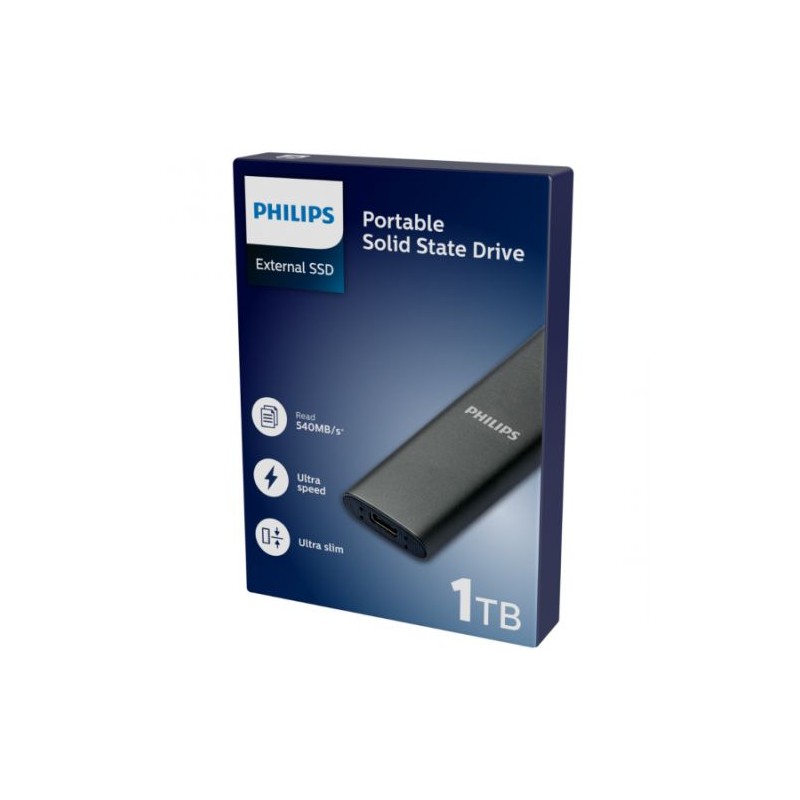 Philips External SSD 1TB Ultra speed Space grey