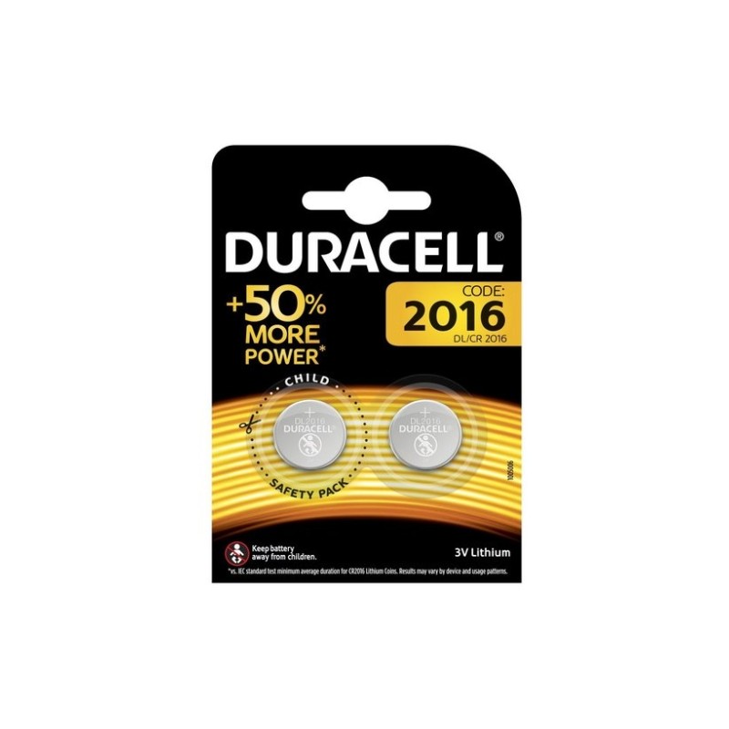 DURACELL DL2016 BLISTER PACK 2PCS.