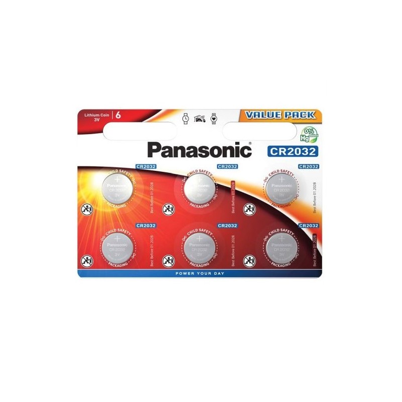 Panasonic CR2032-6BB BLISTER PACK 6PCS.