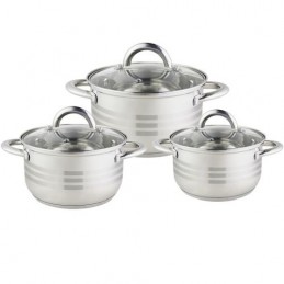 Floria ZLN4083 Set of pots with lids 3pcs