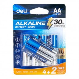 Baterie alkaliczne Deli AA LR6 4+2 szt