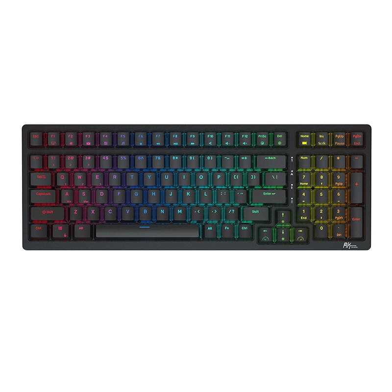 Bezprzewodowa klawiatura mechaniczna Royal Kludge RK98 RGB, Brown switch (czarna)