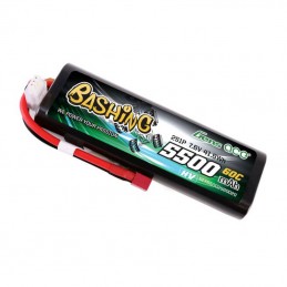 Gens ace 5500mAh 2S 7.6V 60C HardCase RC 20 Lipo z T-plug