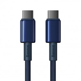 Cable USB-C to USB-C Baseus Tungsten Gold, 100W, 1m (blue)