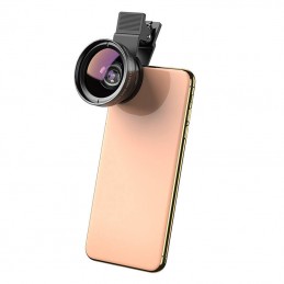 Mobile lens APEXEL APL-0.45XWM 0.45x wide angle+12.5x macro lens (black)