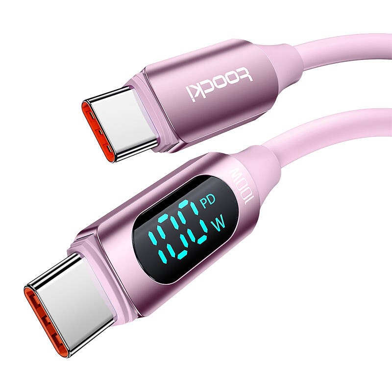 Kabel USB-C do USB-C Toocki TXCTT1- XX04-B2, 2m, FC 100W (różowy)