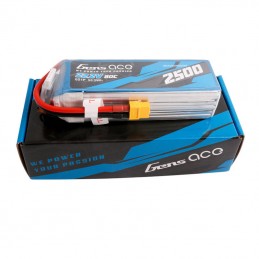 Gens ace 2500mAh 22.2V 80C 6S1P Lipo Battery Pack with XT60 plug