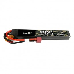 Gens Ace 25C 1200mAh 3S1P 11.1V Saddle Airsoft Gun Lipo Battery with T Plug