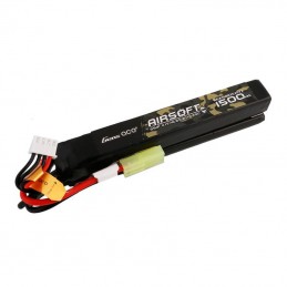 Gens ace 25C 1500mAh 3S1P 11.1V Nunchuck 2X Airsoft Gun Lipo Battery with mini Tamiya Plug