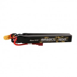 Gens ace 25C 1500mAh 3S1P 11.1V Nunchuck 2X Airsoft Gun Lipo Battery with T Plug