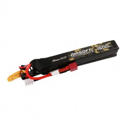 Gens ace 25C 1500mAh 3S1P 11.1V Nunchuck 2X Airsoft Gun Lipo Battery with T Plug