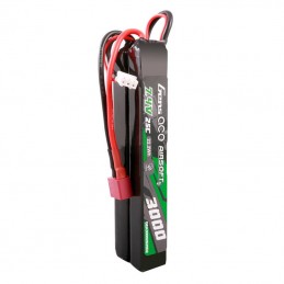 Gens ace 25C 3000mAh 2S2P 7.4V Saddle Airsoft Gun Lipo Battery with Mini Deans(T) Plug