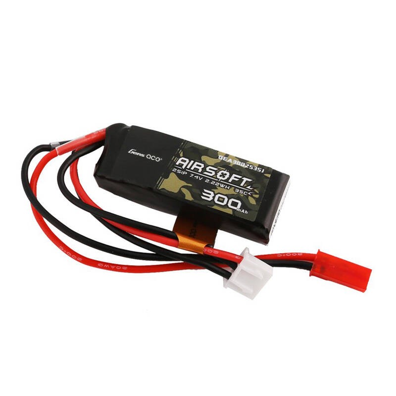 Gens ace 25C 3000mAh 2S2P 7.4V Saddle Airsoft Gun Lipo Battery with Mini Deans(T) Plug